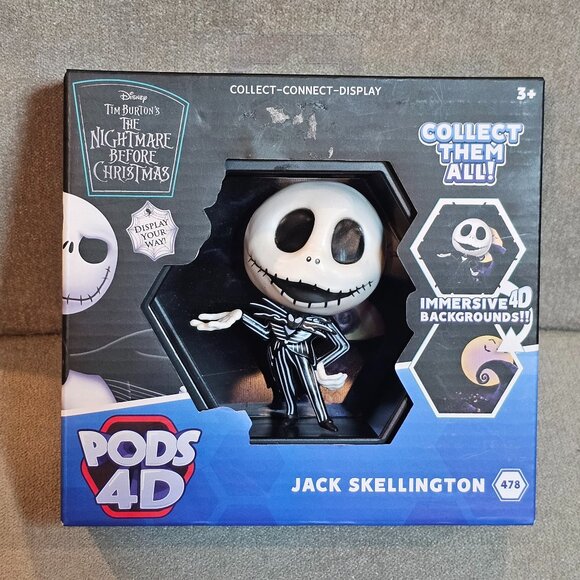 PODS 4D Disney Jack Skellington Unique Connectable Collectable Bobble-head - Picture 1 of 5